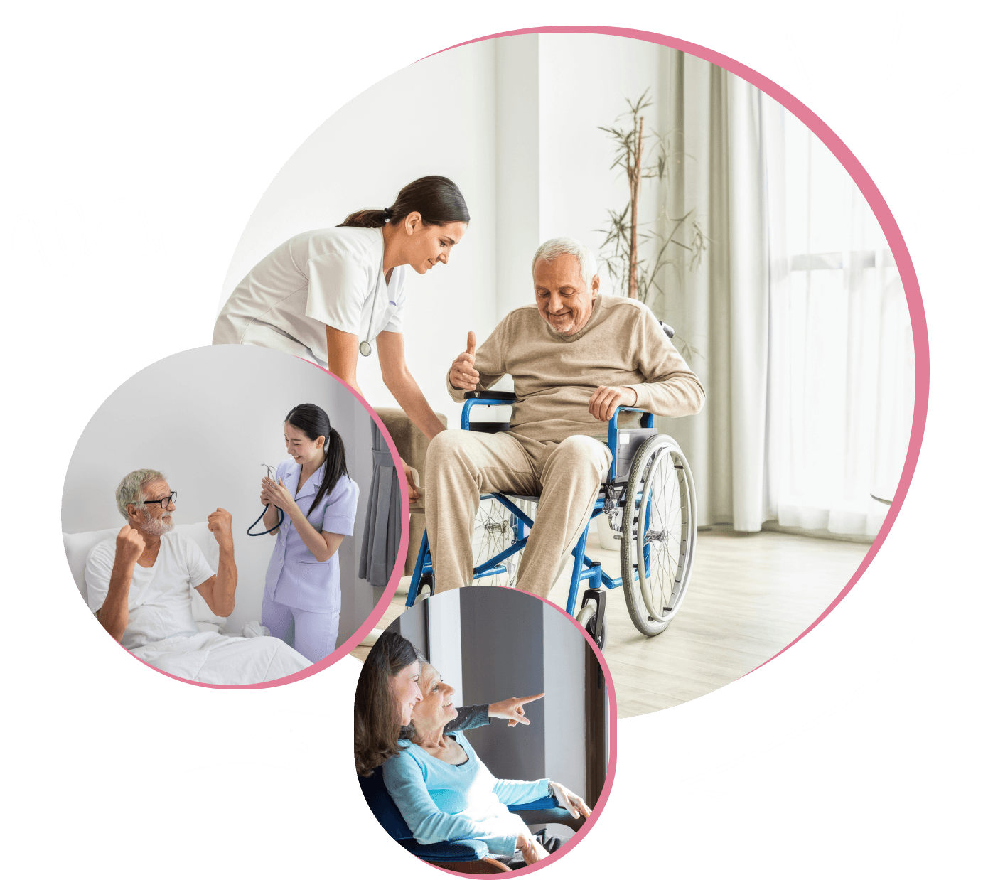 Caregiver helping elderly person